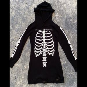 Hot Topic skeleton sweater dress